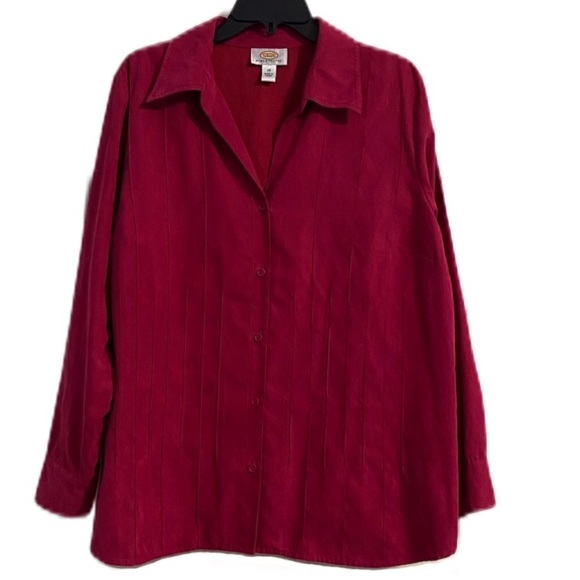 Talbots Tops - Talbots Button Down Reddish Pink Women’s Top 2XP